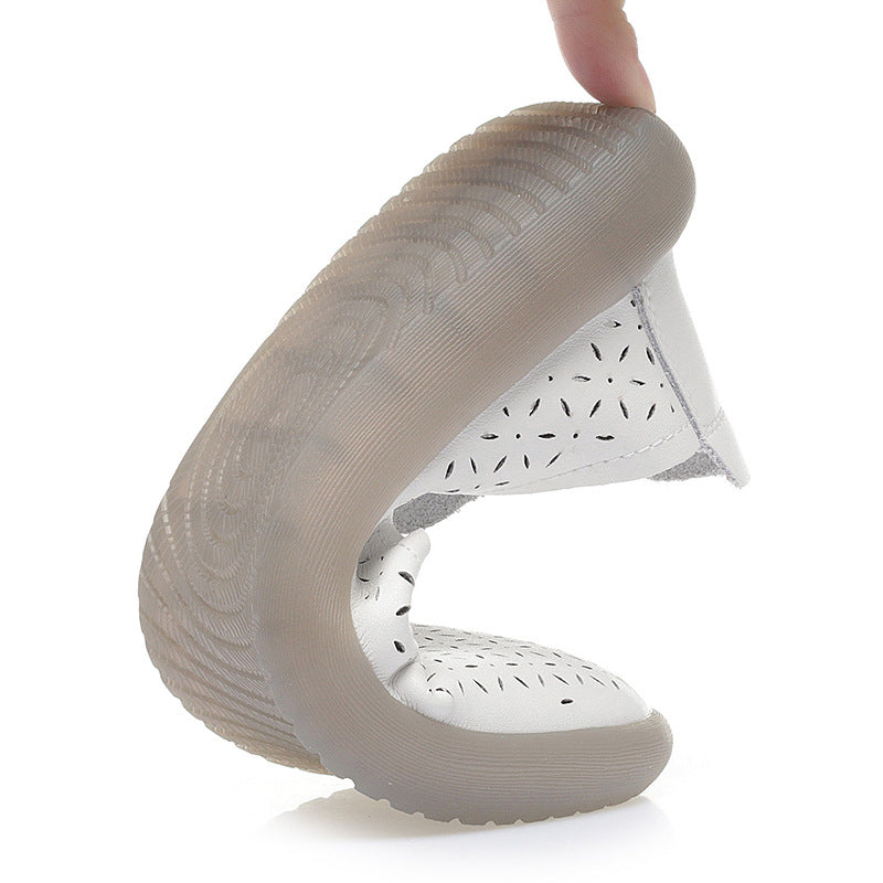 Damen Atmungsaktive Mokassins mit modischem Lochdesign und bequemem Fußbett EB