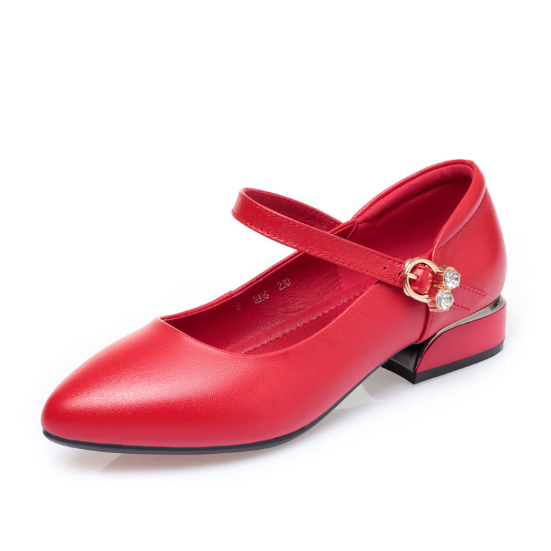 Damen Mary Jane Pumps mit modischem Schmuckdetail und komfortablem Blockabsatz EB