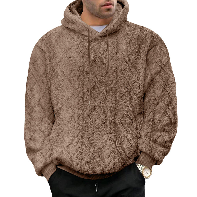 Herren Kuscheliger Hoodiepullover mit strukturiertem Design und modernem Schnitt EB