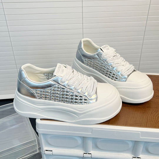 Damen Sneaker mit luftiger Netzstruktur und bequemer Plateausohle EB