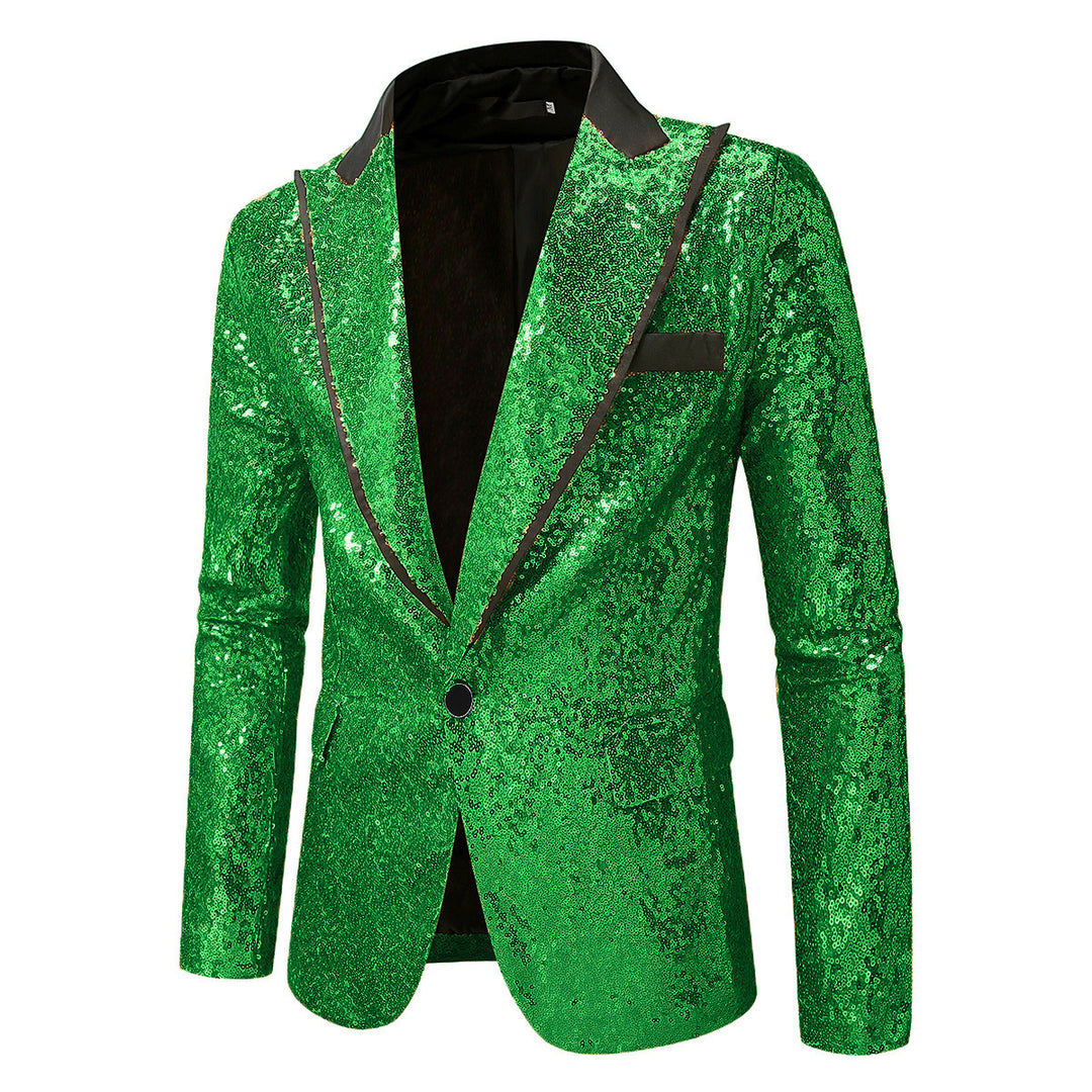 Herren Glitzernder Smokingblazer aus hochwertigem Satin EB