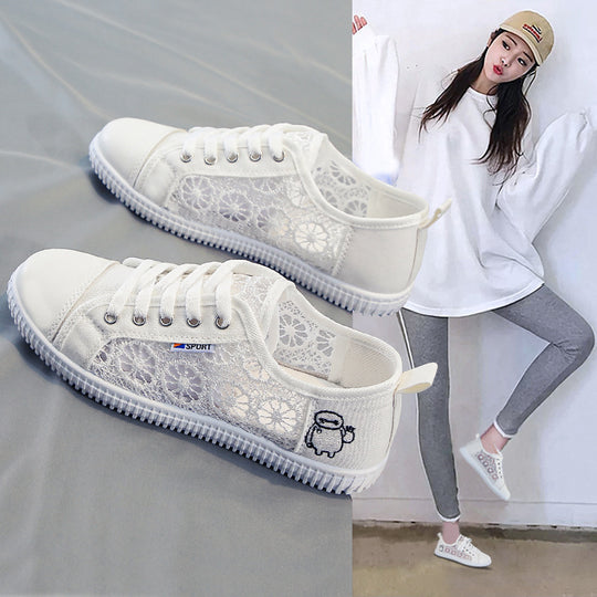 Damen Sneakers mit floralen Einsätzen und verstärktem Komfort EB
