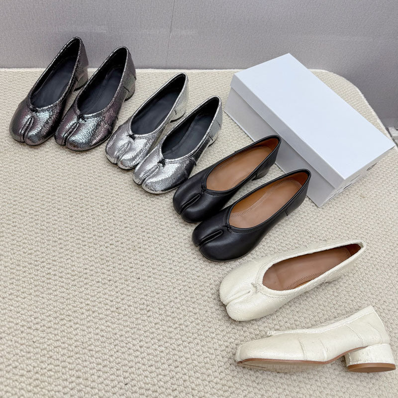 Damen Ballerinas mit schimmerndem Obermaterial und bequemer Passform EB