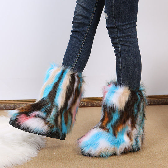 Damen Winterstiefel mit kuscheligem Kunstfell-Futter und rutschfester Sohle EB