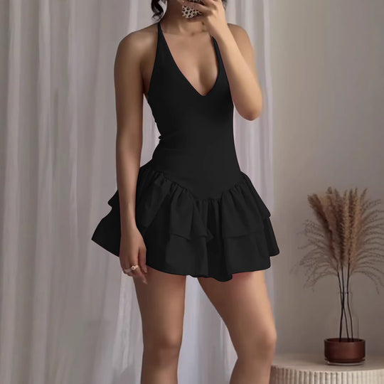 Damen Sommerliches Minikleid mit volanter Rüschenverarbeitung EB