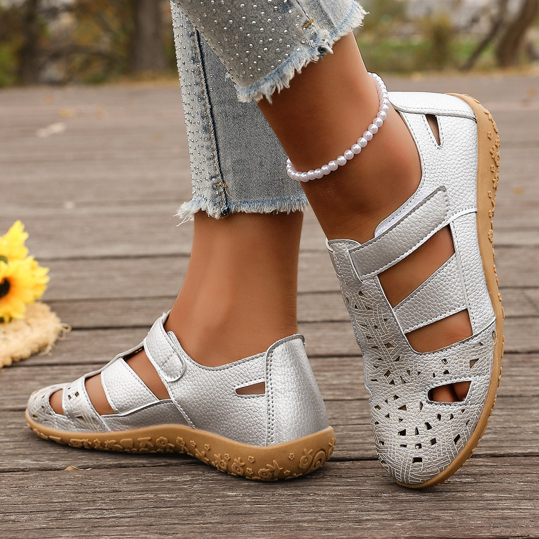 Damen Freizeit-Schuhe mit atmungsaktivem Design und verstellbarem Klettverschluss EB