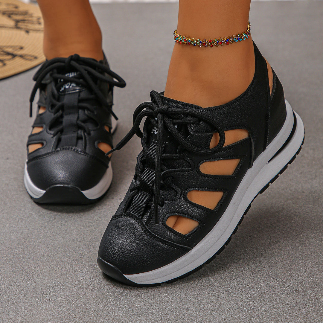 Damen Freizeitsneaker mit atmungsaktiven Netz-Details und rutschfester Sohle EB