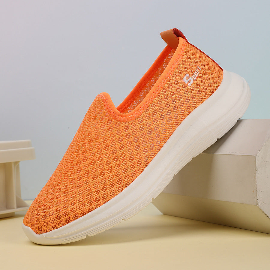 Damen nan ultraleichter Strick-Schlupfschuh mit nahtlosem Obermaterial, gepolsterter Komfortsohle und flexibler Laufsohle EB