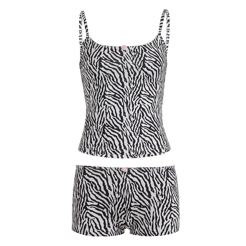 Damen Unterwäsche-Set mit Zebra-Muster EB