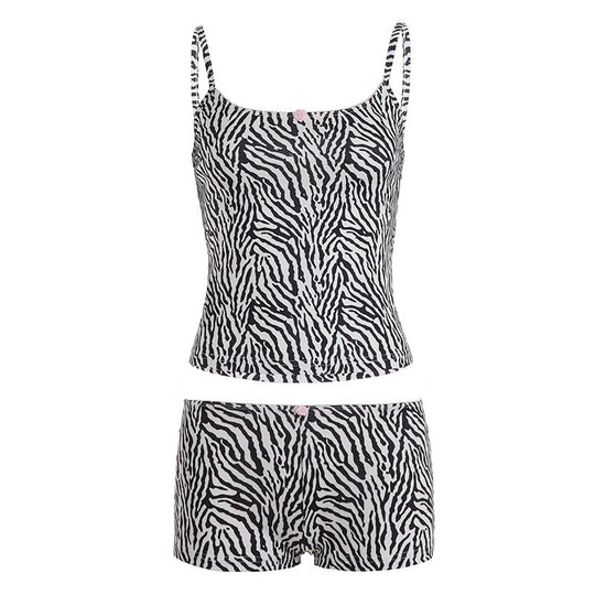 Damen Unterwäsche-Set mit Zebra-Muster EB