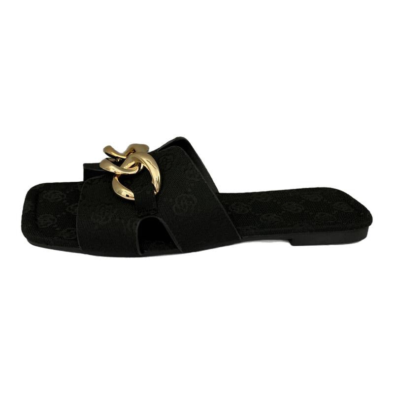 Damen Offene Sandalen mit elegantem Ketten-Detail EB