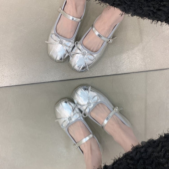 Damen Ballerinas mit dekorativem Riemchen und bequemem Fußbett EB