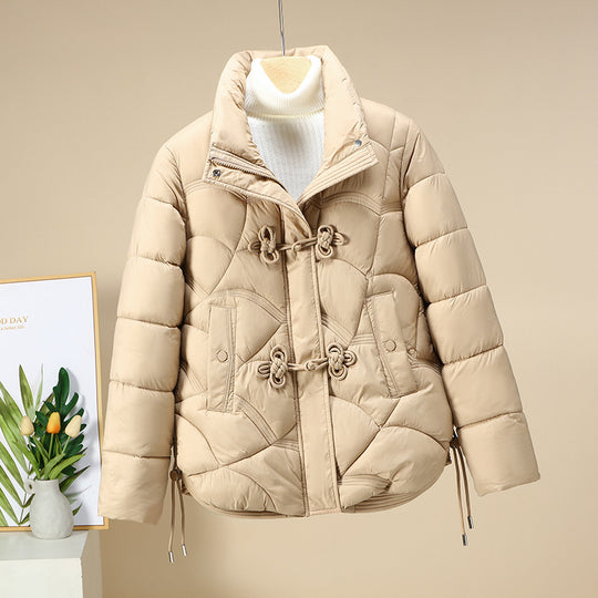 Damen Trendiger gepolsterter Blouson mit praktischen Schnürdetails EB