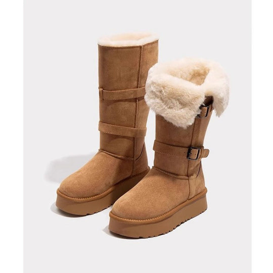 Damen Kuschelige Winterstiefel mit weichem Innenfutter und modischem Design EB