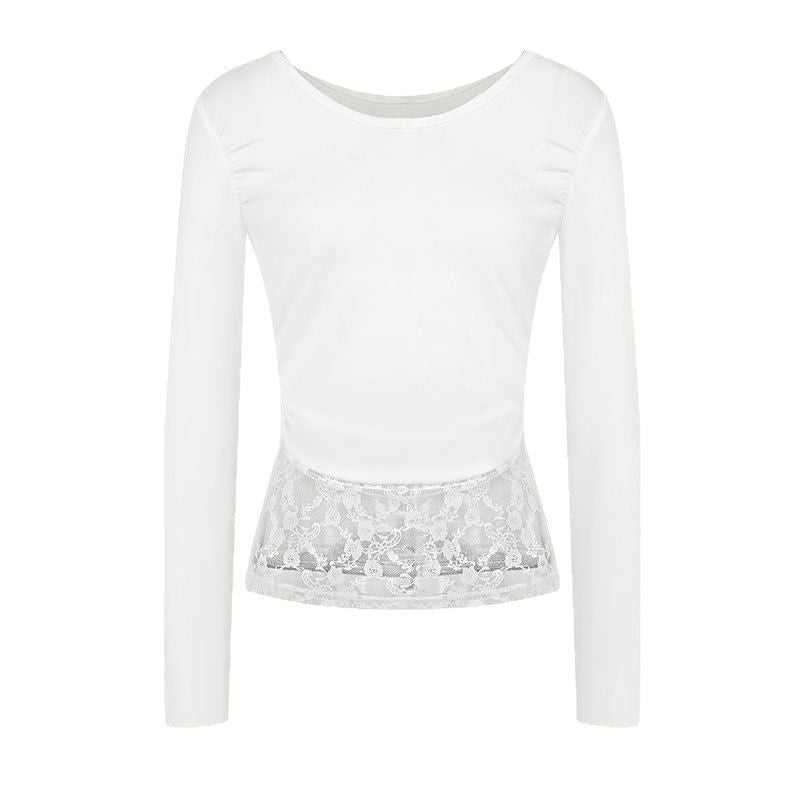 Damen elegantes Oberteil mit raffinierten Rüschendetails EB
