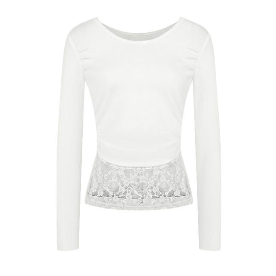 Damen elegantes Oberteil mit raffinierten Rüschendetails EB