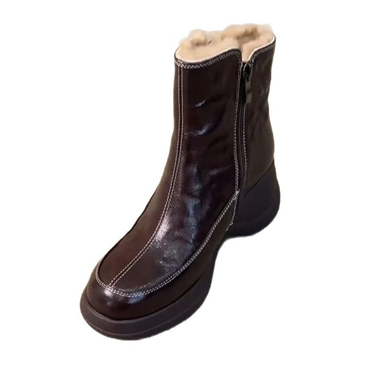 Damen modische Winterstiefel mit bequemer Innenpolsterung und rutschfester Sohle EB