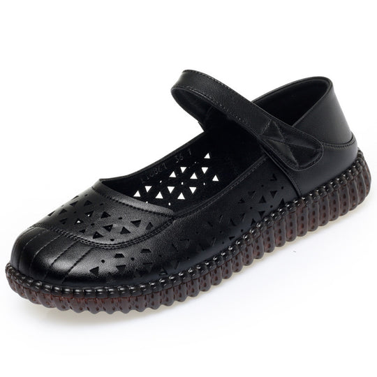 Damen Mary Jane Clogs mit atmungsaktivem Design und elastischem Riemen EB
