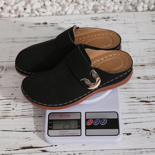 Damen Atmungsaktive Clogs mit seitlichem Schnallen-Detail EB