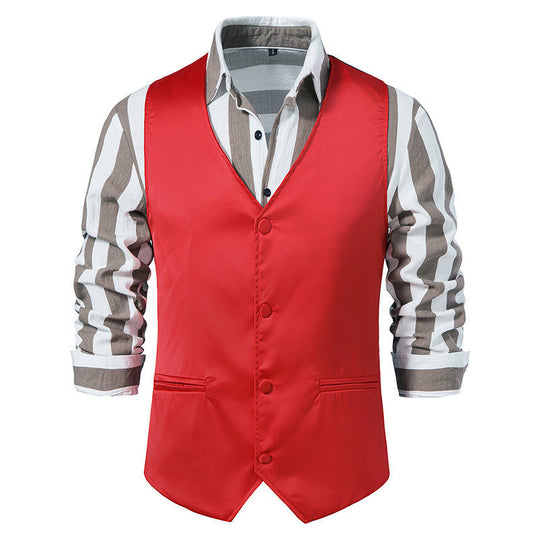 Herren elegante Anzugsweste mit modernem Schnitt und praktischen Taschen EB
