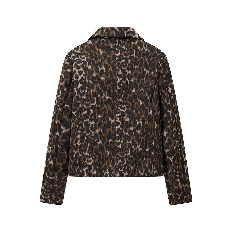 Damen oversized Leopardjacke EB