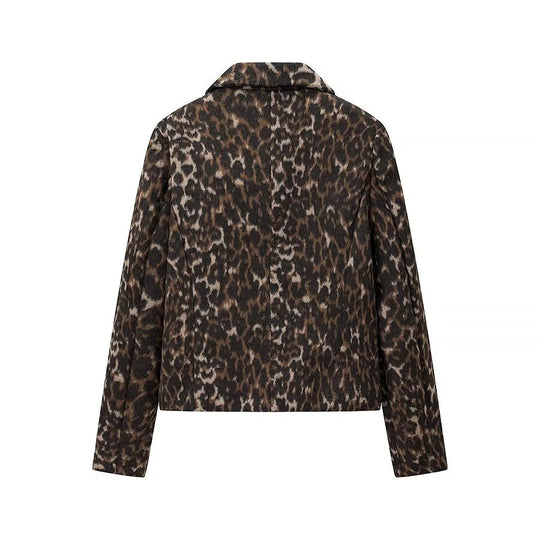 Damen oversized Leopardjacke EB