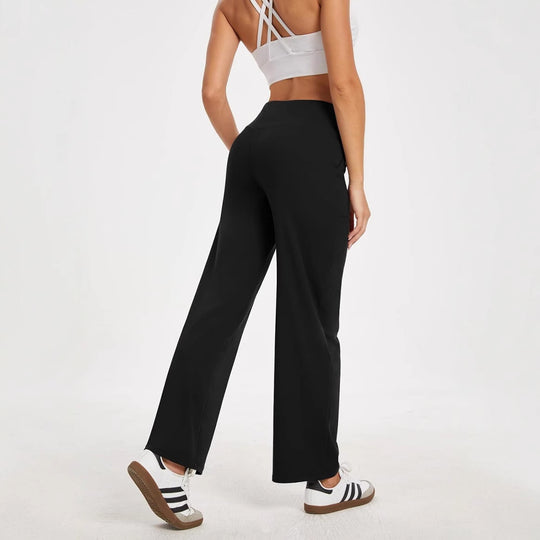 Damen bequeme Freizeithose mit seitlichen Taschen und elastischem Bund EB