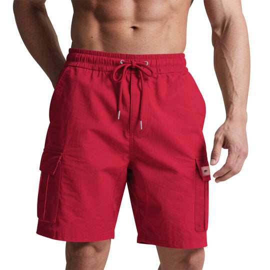 Herren Cargo-Shorts mit elastischem Bund und praktischen Taschen EB