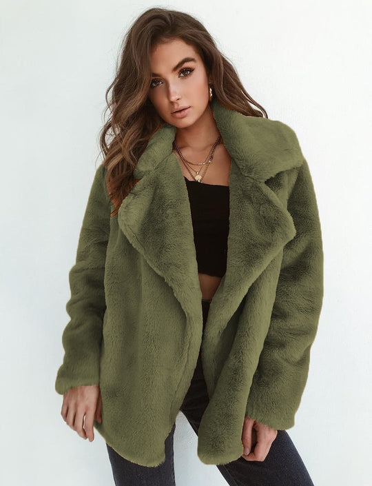 Damen Kuscheljacke mit elegantem Revers EB