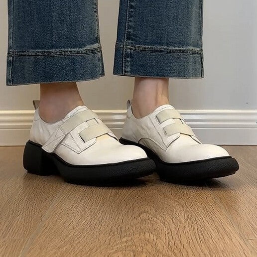 Damen bequeme Schnürschuhe mit elastischen Riemen EB
