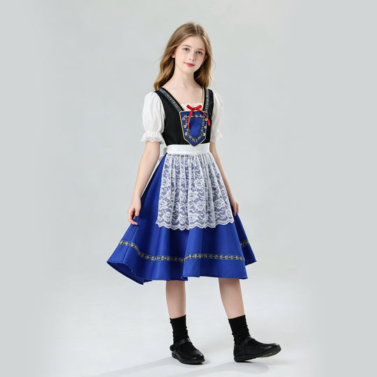 Mädchen Dirndl Kostüm mit Spitzeneinsatz EB