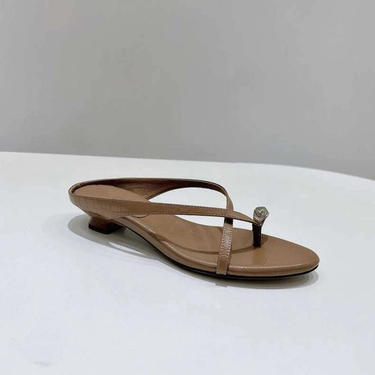 Damen Zehentrenner mit elegantem Riemendesign und Komfortabsatz EB