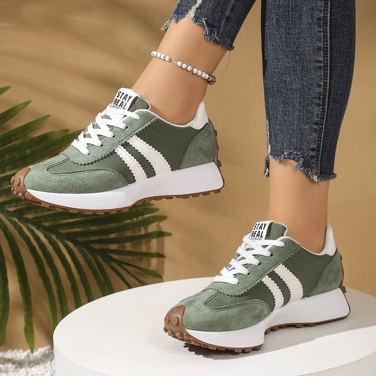 Damen sportliche Sneaker im Retro-Design mit atmungsaktiven Materialien EB