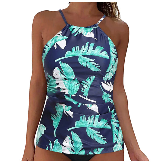 Damen Tankini mit floralem Design und figurbetontem Schnitt EB