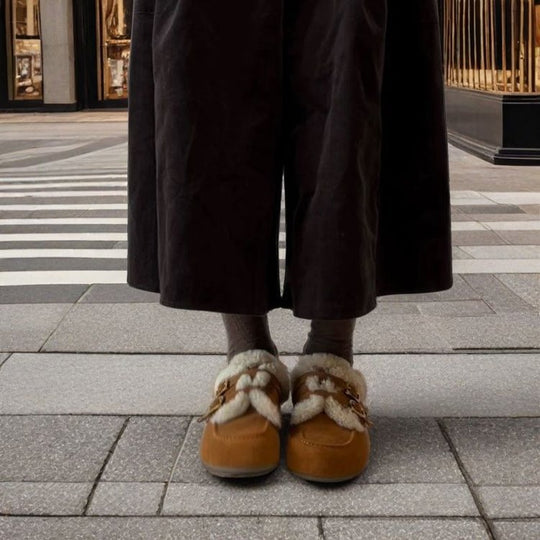 Damen Clogs mit kuscheligem Innenfutter und modischem Schnallenverschluss EB