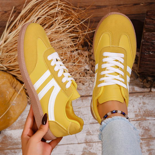 Damen Sportliche Sneakers aus hochwertigem Wildleder mit atmungsaktiver Sohle EB