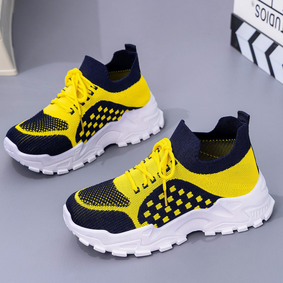 Damen Sportliche Sneaker mit atmungsaktivem und elastischem Obermaterial EB