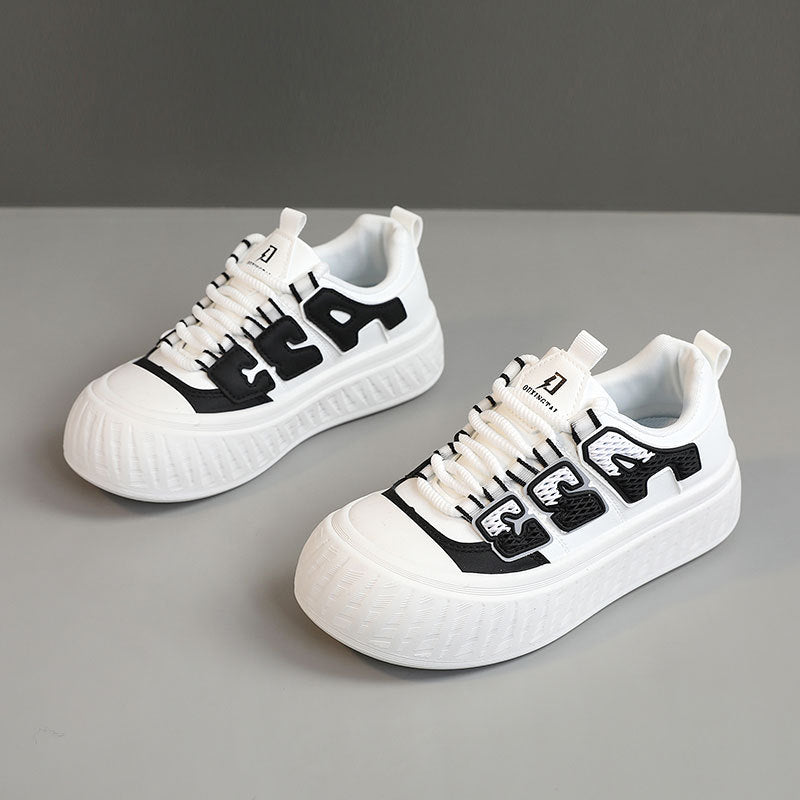 Damen modische Plateau Sneakers mit innovativem Design und stoßdämpfendem Profil EB