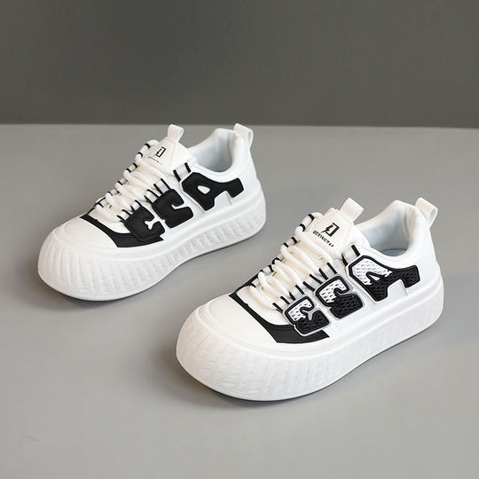 Damen modische Plateau Sneakers mit innovativem Design und stoßdämpfendem Profil EB
