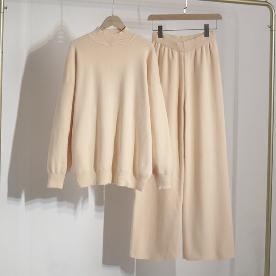 Damen komfortables Strick-Ensemble mit weitem Schnitt EB