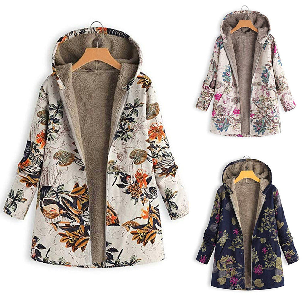 Damen Übergangsjacke mit Blumenmuster EB