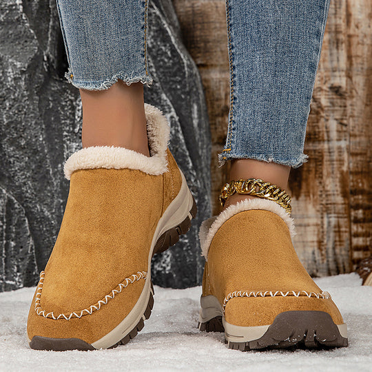 Damen Kuschelige Slipper mit rutschfester Sohle und warmem Innenfutter EB