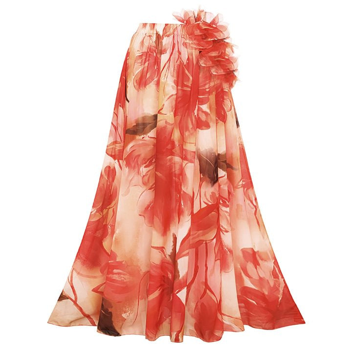 Damen Einteiler Badeanzug mit floralen Rüschendetails EB