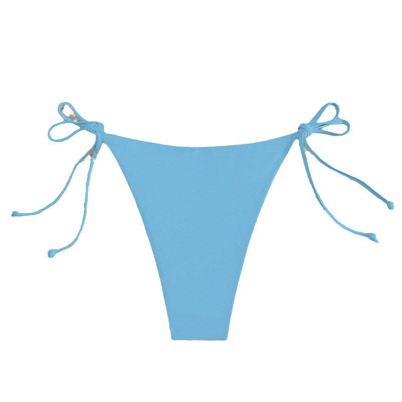 Damen Hochgeschnittenes Bikini-Unterteil mit verstellbaren Bindebändern EB