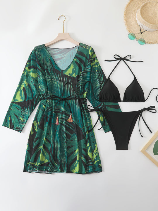 Damen Strandkleid mit passendem Bikini EB