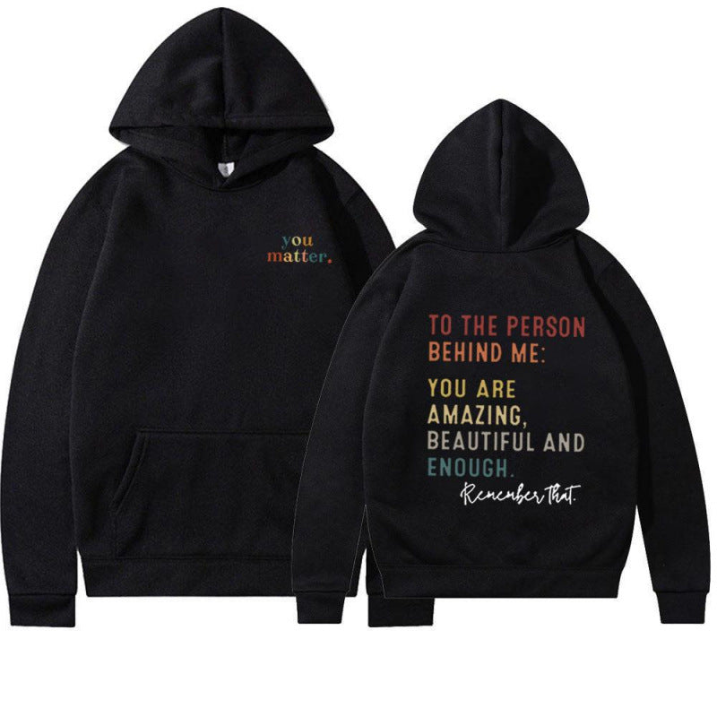 Damen Kapuzenpullover mit motivierendem Schriftzug EB