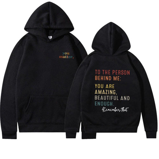 Damen Kapuzenpullover mit motivierendem Schriftzug EB