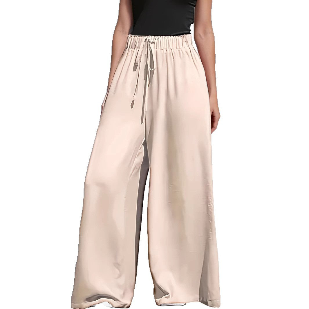 Damen Weite Sommerhose mit elastischem Bund und praktischen Taschen EB
