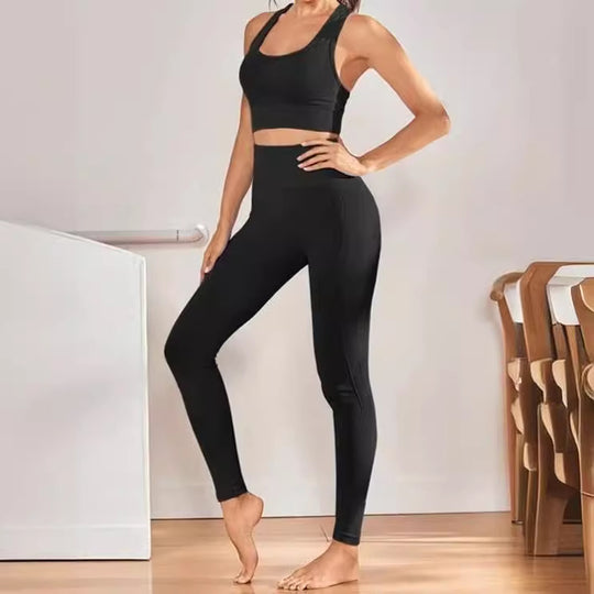 Damen Hochbund-Leggings aus atmungsaktivem Material mit figurformendem Effekt EB