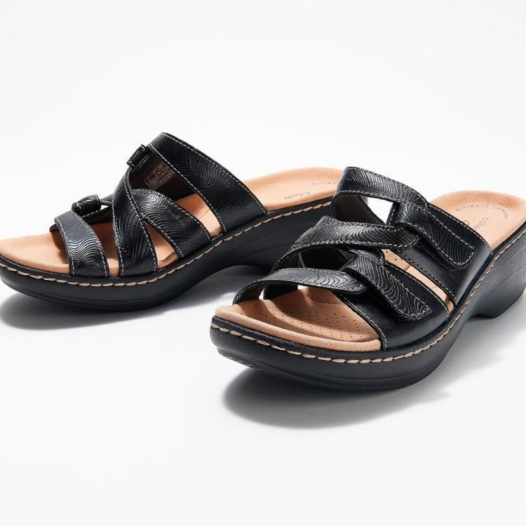 Damen Komfortable Clogs mit anatomischem Fußbett und modischem Riemendesign EB
